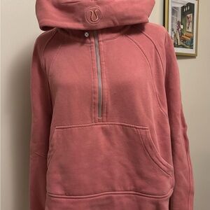 lululemon athletica cropped half zip scuba sweatshirt